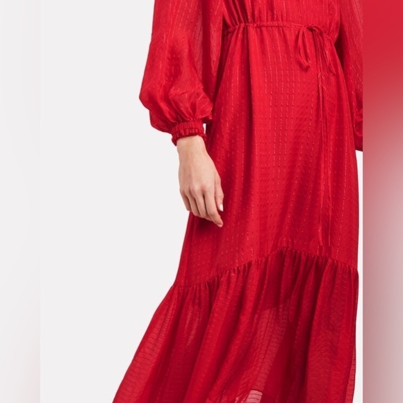 Intermix ‘Gianna’ maxi dress, red with gold thread, size P (small) - Picture 10 of 10